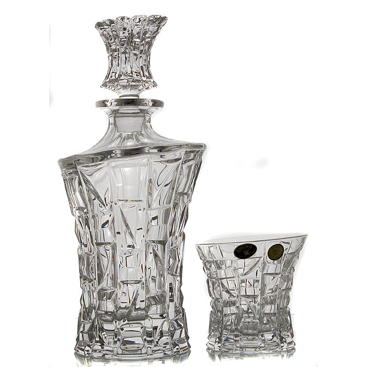 PATRIOT Set 6 pahare si decantor cristal whisky