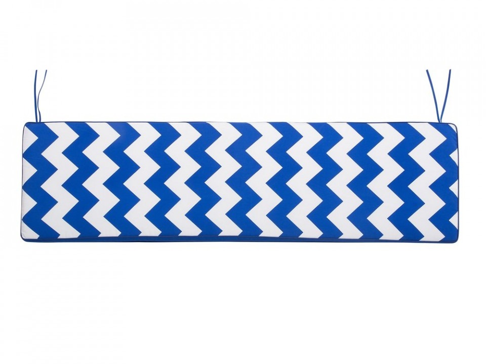 Pernă Toscana pentru bancă, albastru / alb, 169 x 50 cm